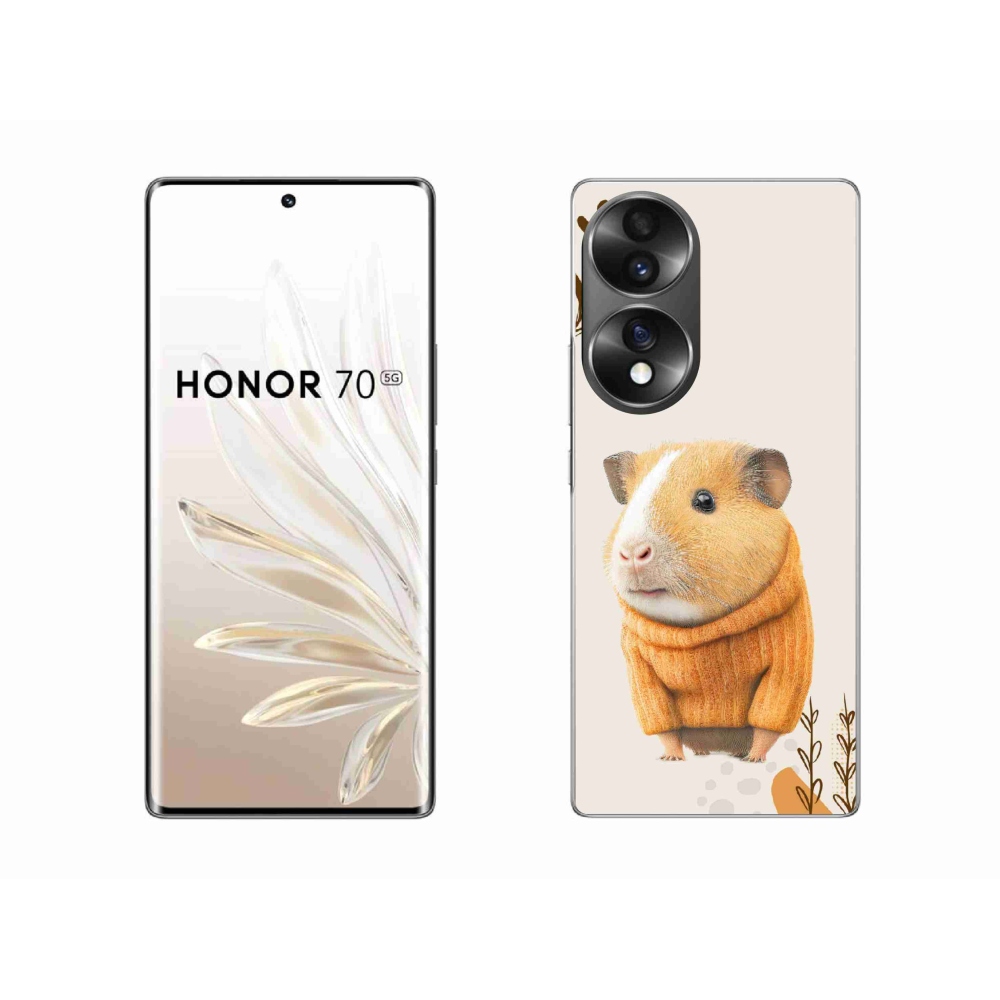 Gélový kryt mmCase na Honor 70 - morča vo svetri