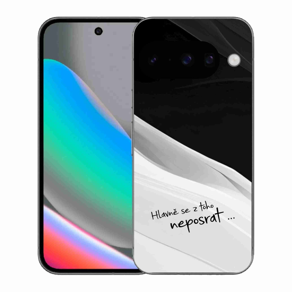 Gélový kryt mmCase na Google Pixel 10 - vtipný text 13 bieločierne pozadie