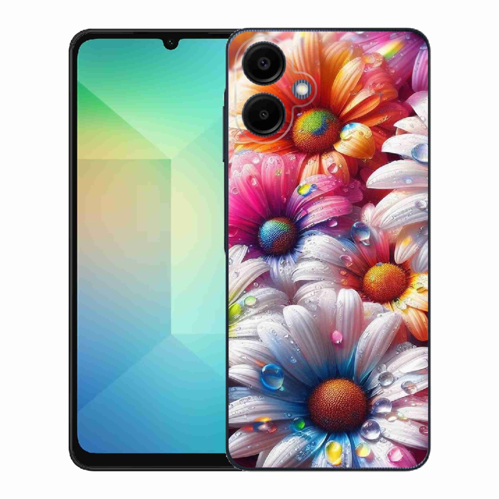 Gélový kryt mmCase na Samsung Galaxy A06 4G - farebné margaréty