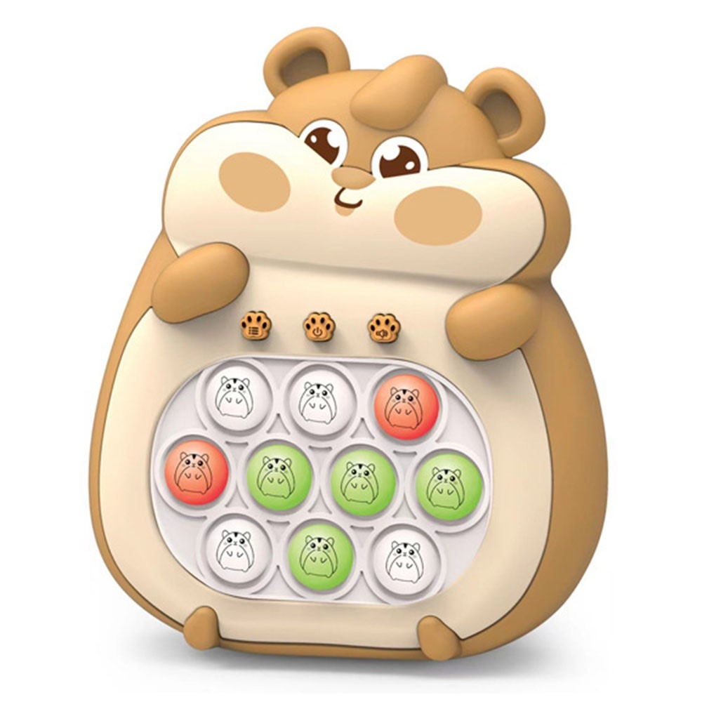 Elektronická reakčná hra s bublinkovým panelom pre deti - hnedá