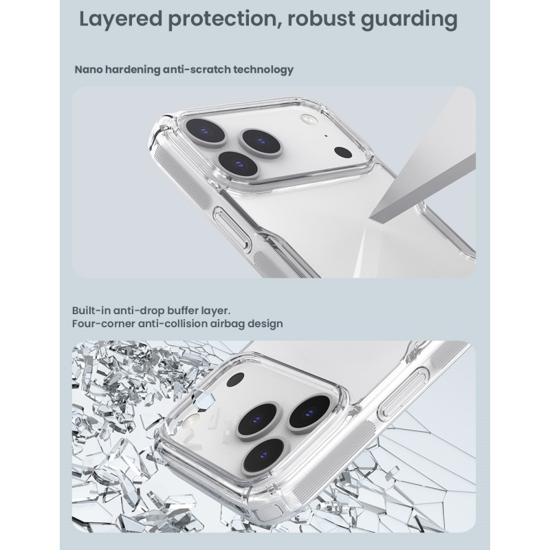 Nillkin Nature TPU PRO kryt pre Apple iPhone 17 Pro Max Transparent