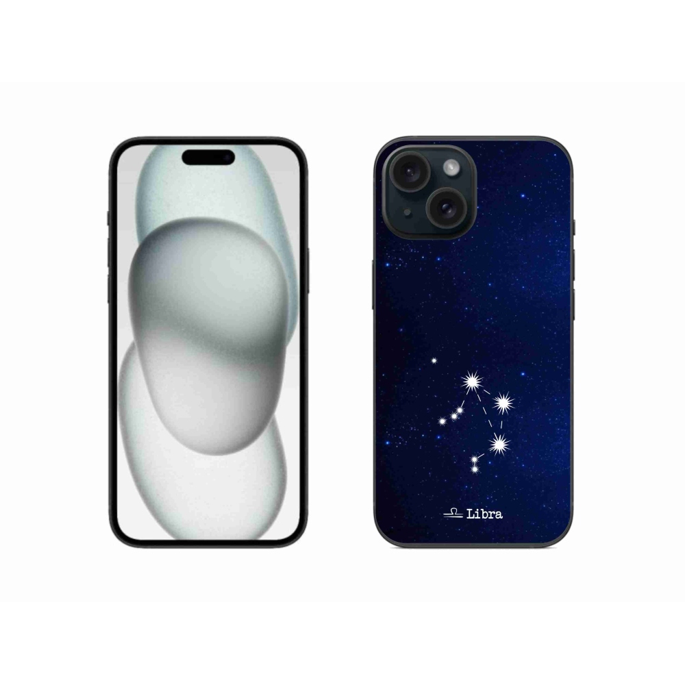 Gélový kryt mmCase na iPhone 15 - súhvezdie Váhy