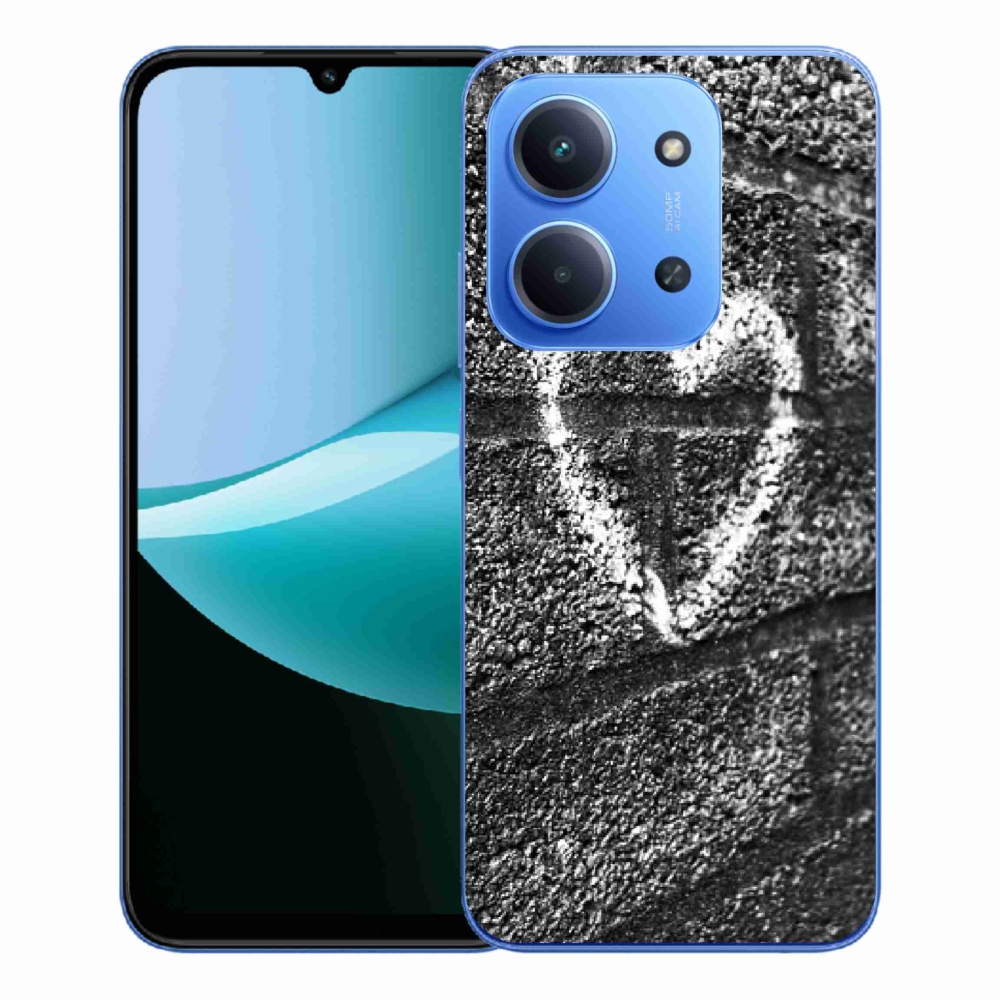 Gélový kryt mmCase na Xiaomi Redmi 15C 4G/5G (173mm) - srdce na stene