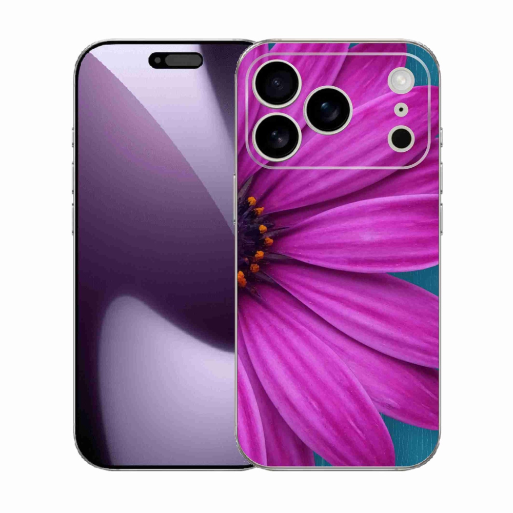Gélový kryt mmCase na iPhone 17 Pro - fialová margaréta