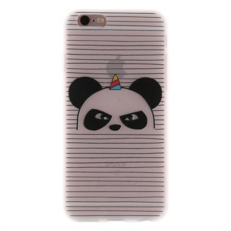 Emboss gélový obal na iPhone 6 Plus a 6s Plus - panda