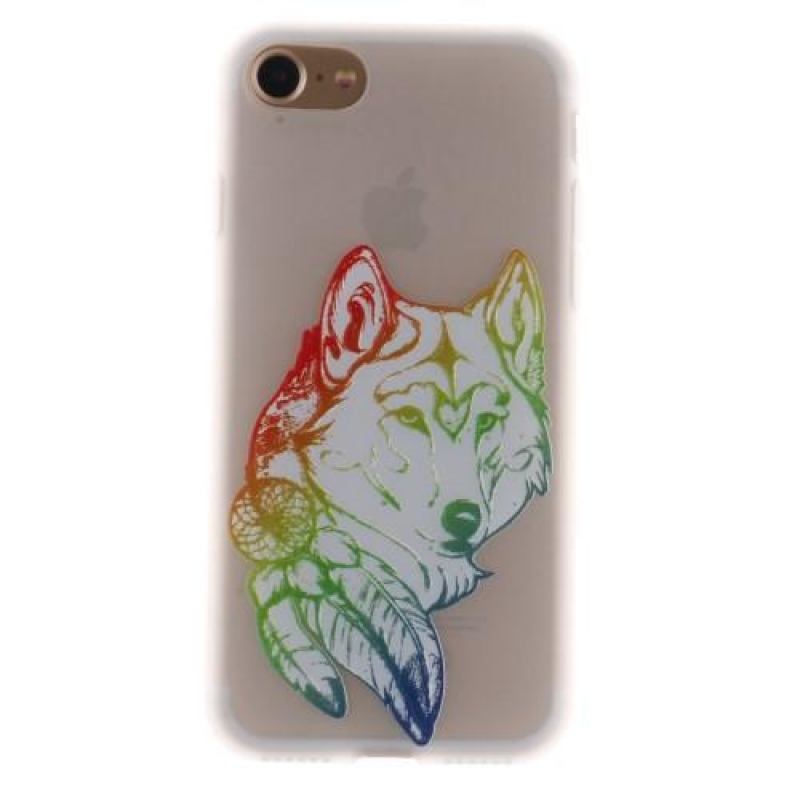 Emboss gélový obal na iPhone 7 a iPhone 8 - líška
