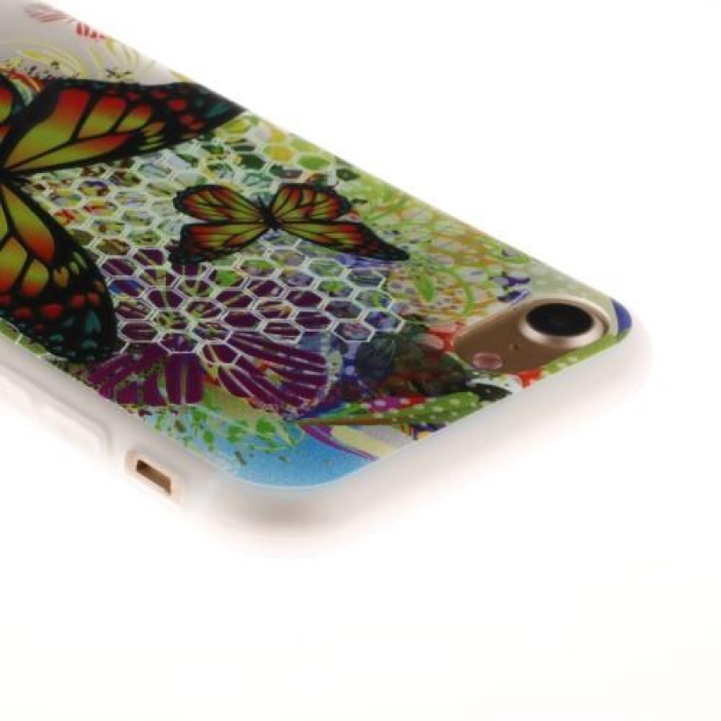 Emboss gélový obal na iPhone 7 a iPhone 8 - motýle