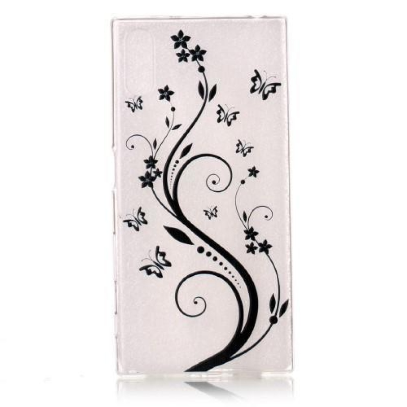 Emotive gélový obal pre mobil Sony Xperia XZ - kvetinoví motýľe