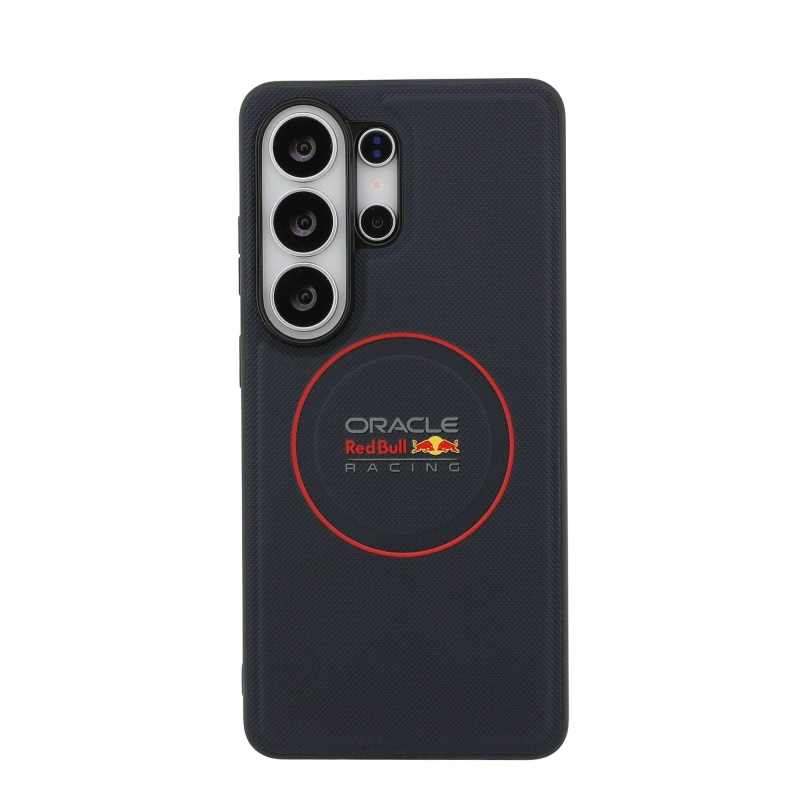 Zadný kryt Red Bull PU Leather Meshed Red Ring Magnetic pre Samsung Galaxy S26 Ultra Navy