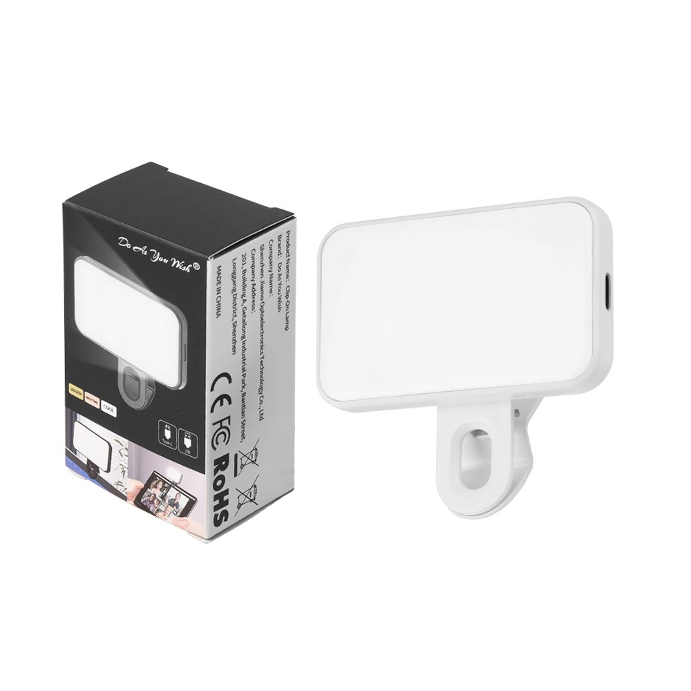 Mini LED svetlo na mobil s klipom 24 LED - biele