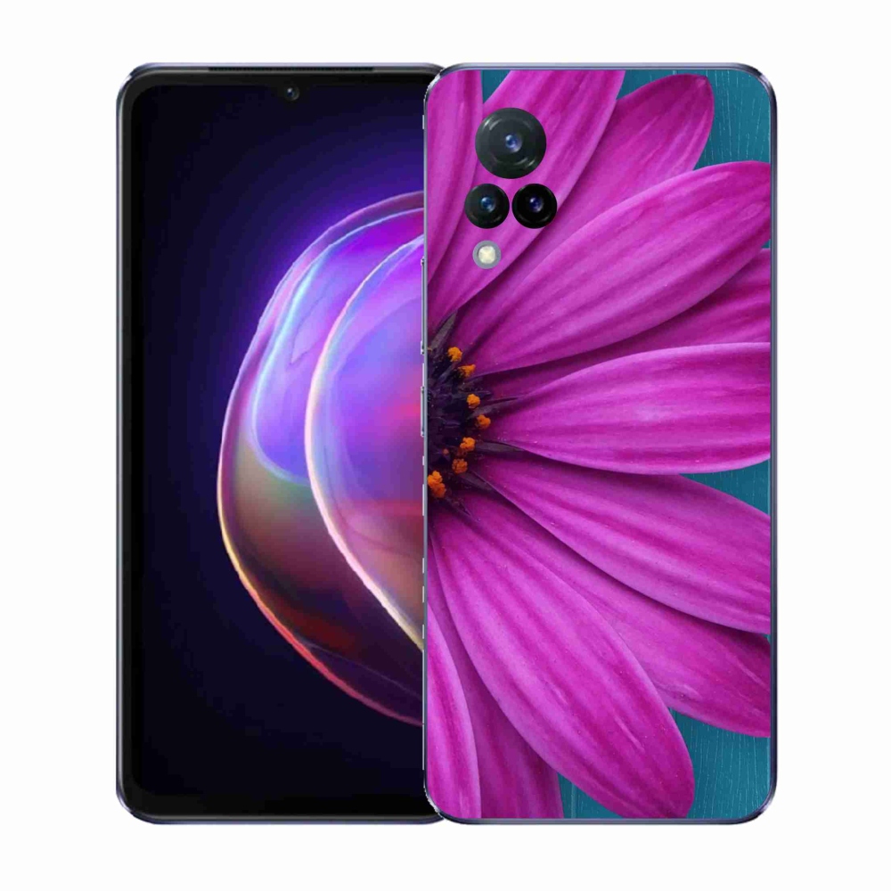 Gélový kryt mmCase na Vivo V21 4G/5G - fialová margaréta