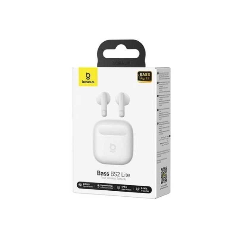 Bezdrôtové slúchadlá Baseus Bass BS2 Lite Moon White
