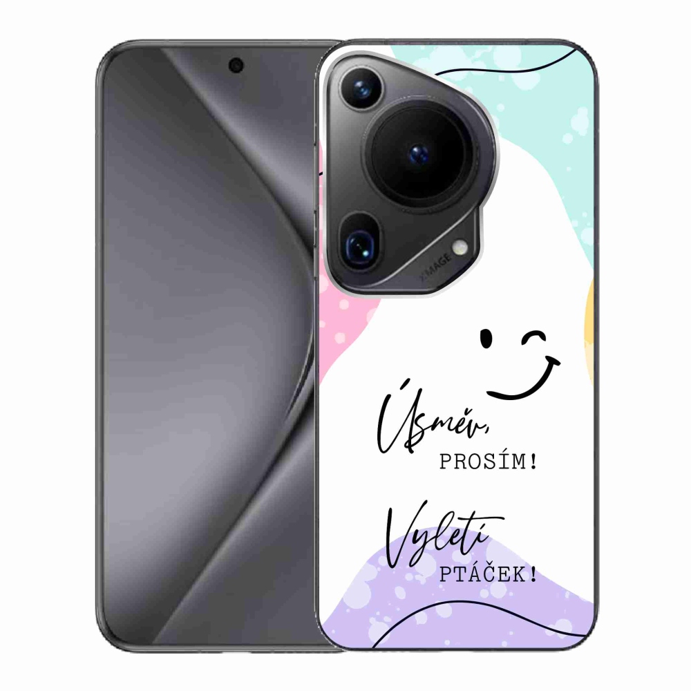 Gélový kryt mmCase na Huawei Pura 70 Ultra - vtipný text 4 biele pozadie
