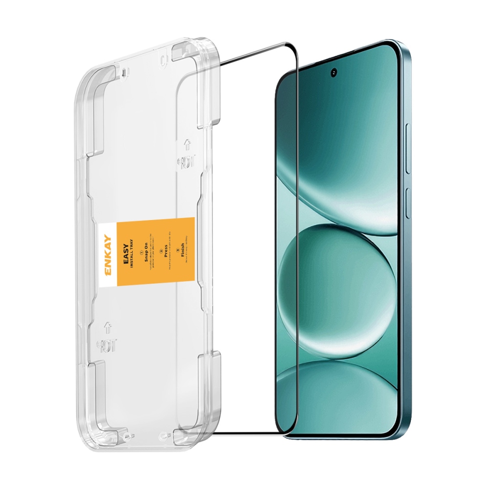 ENK celoplošné tvrdené sklo na mobil Xiaomi Redmi 17 4G/5G s aplikačným rámčekom