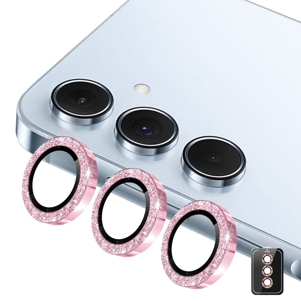 ENK Decor sklo šošovky fotoaparátu na Samsung Galaxy A37 5G/A57 5G (samostatné sklá) - ružové