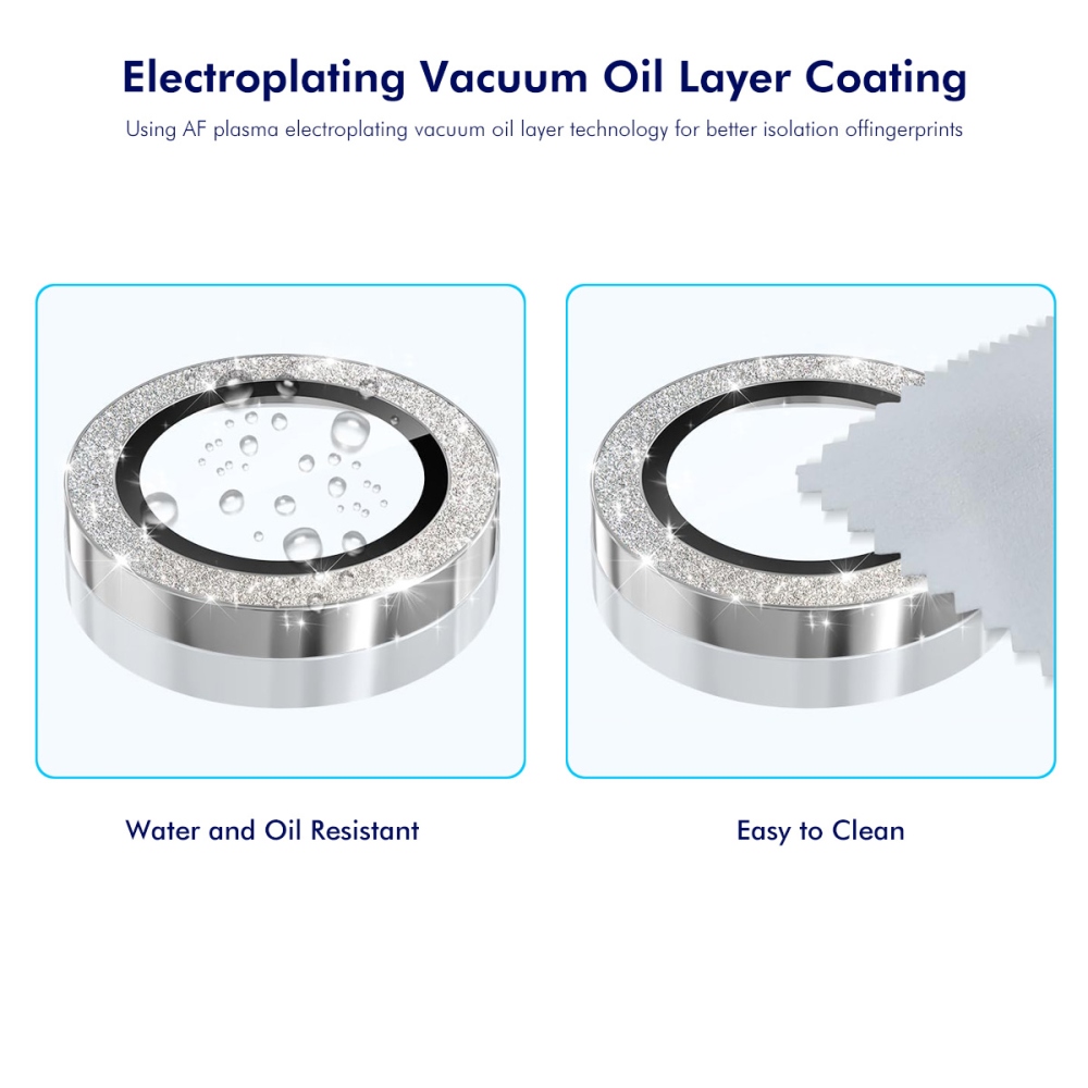 ENK Decor sklo šošovky fotoaparátu na Samsung Galaxy A37 5G/A57 5G (samostatné sklá) - strieborné