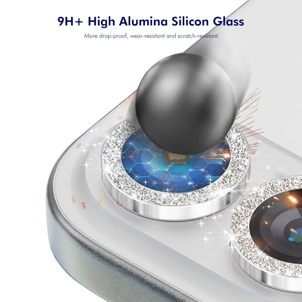 ENK Decor sklo šošovky fotoaparátu na Samsung Galaxy A37 5G/A57 5G (samostatné sklá) - strieborné