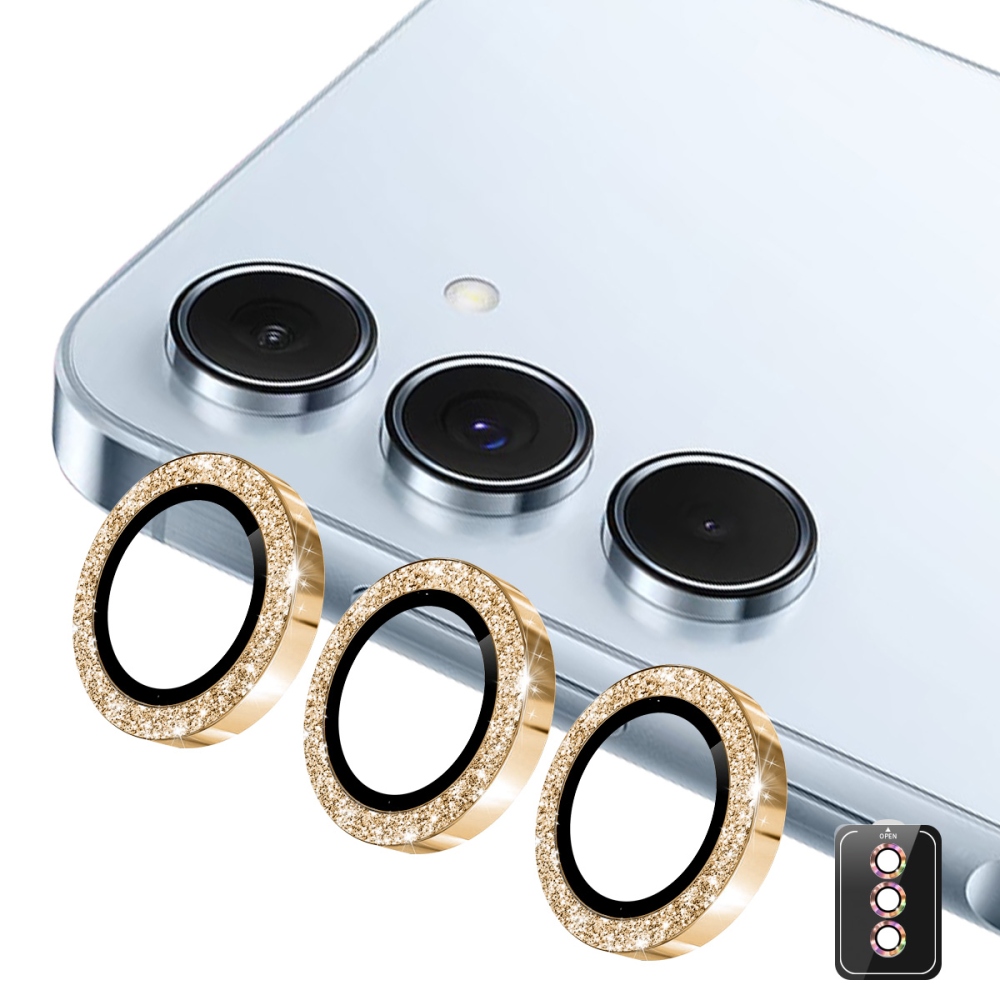 ENK Decor sklo šošovky fotoaparátu na Samsung Galaxy A37 5G/A57 5G (samostatné sklá) - zlaté