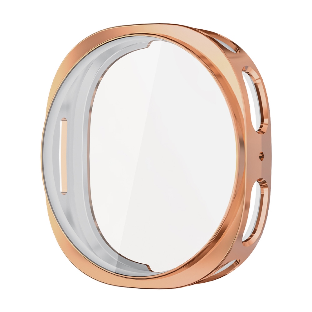 ENK overall gélové nasadzovacie puzdro s ochranným sklom na Samsung Galaxy Watch9 40mm/Watch8 40mm - ružovozlaté