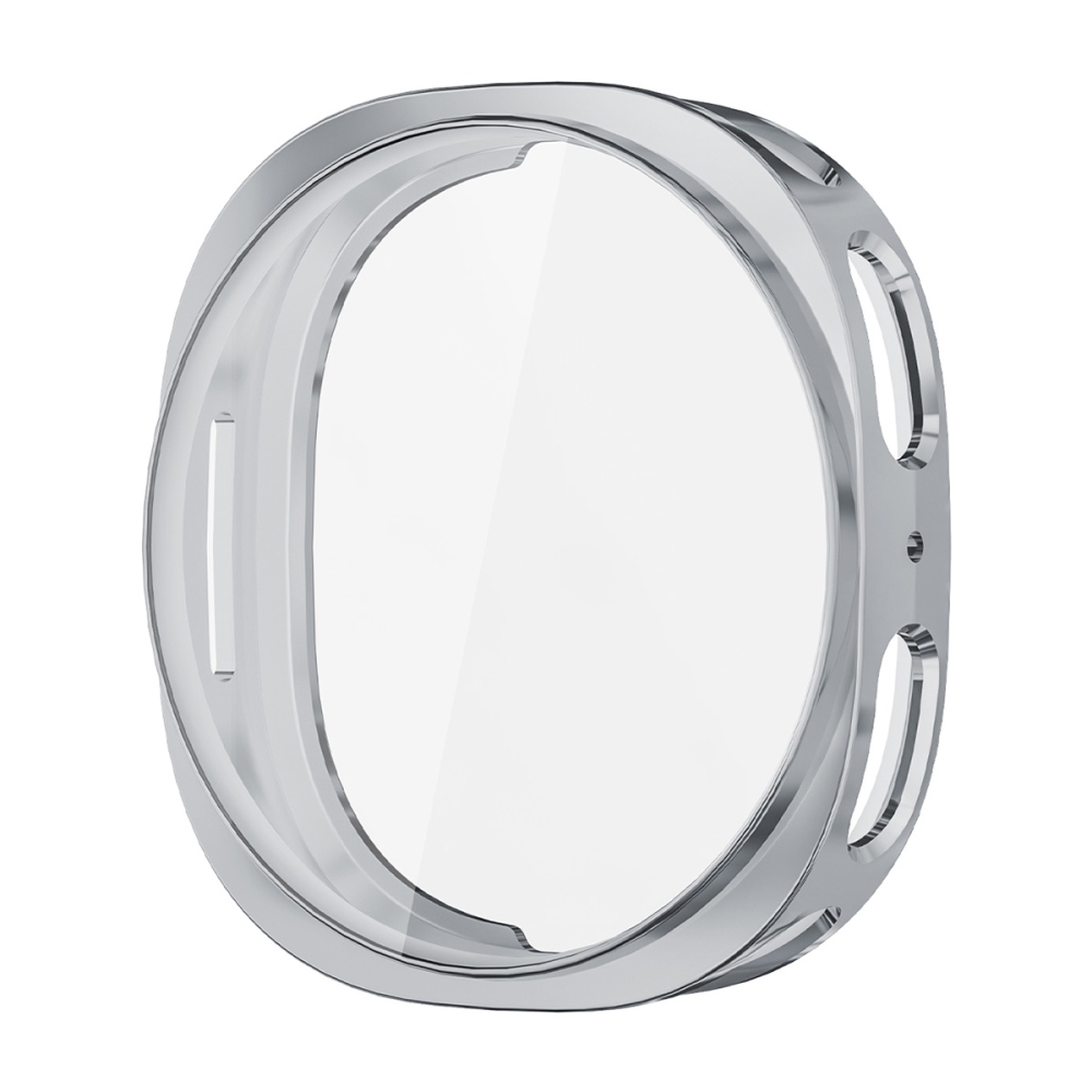ENK overall gélové nasadzovacie puzdro s ochranným sklom na Samsung Galaxy Watch9 40mm/Watch8 40mm - strieborné
