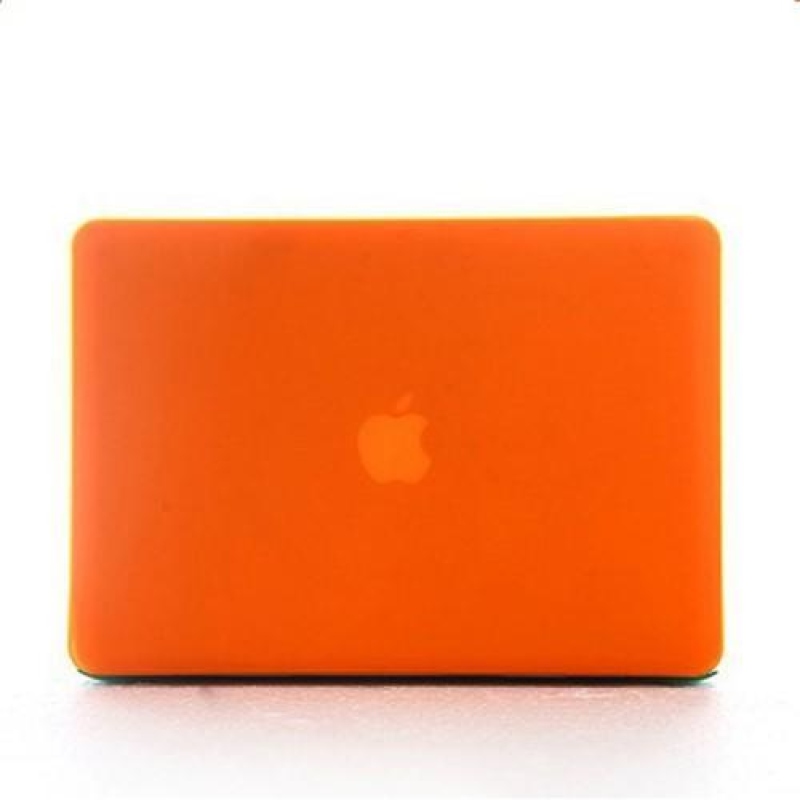 Ienky set matný plastový obal, chránič klávesnice a protiprachová zástrčka na MacBook Air 13.3 - oranžový