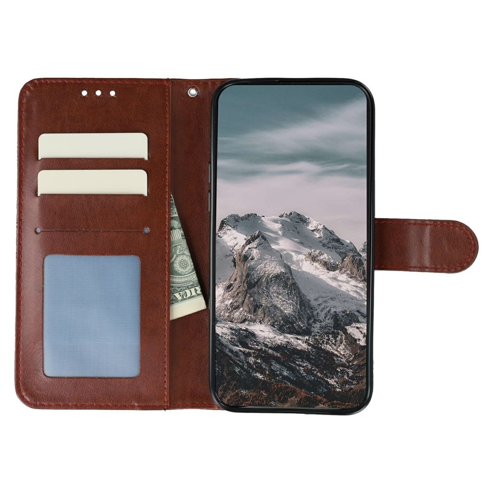 Mandala knižkové púzdro na Xiaomi Redmi 15 5G - hnedé