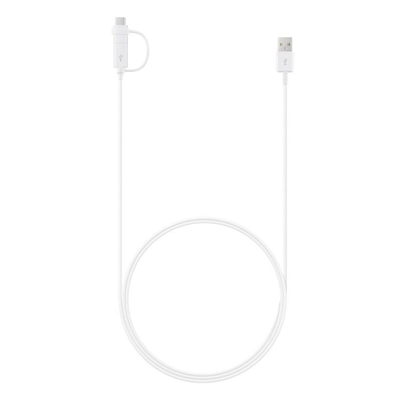 EP-DG930DWE Samsung Combo microUSB Dátový Kábel s redukciou USB-C 1.5m White (Bulk)