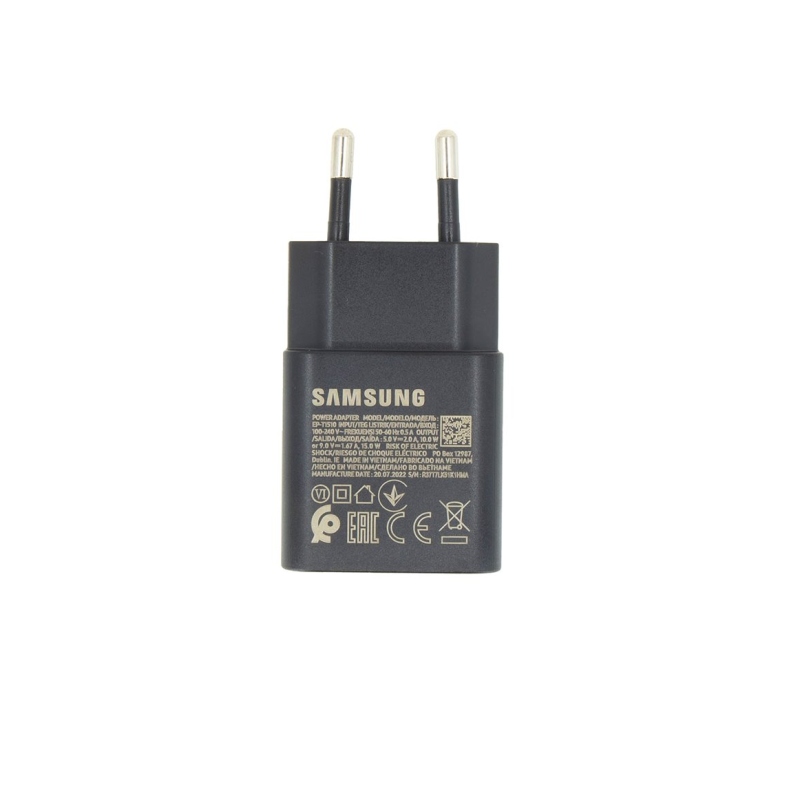 EP-T1510EBE Samsung USB-C 15W Cestovná nabíjačka Black (OOB Bulk)