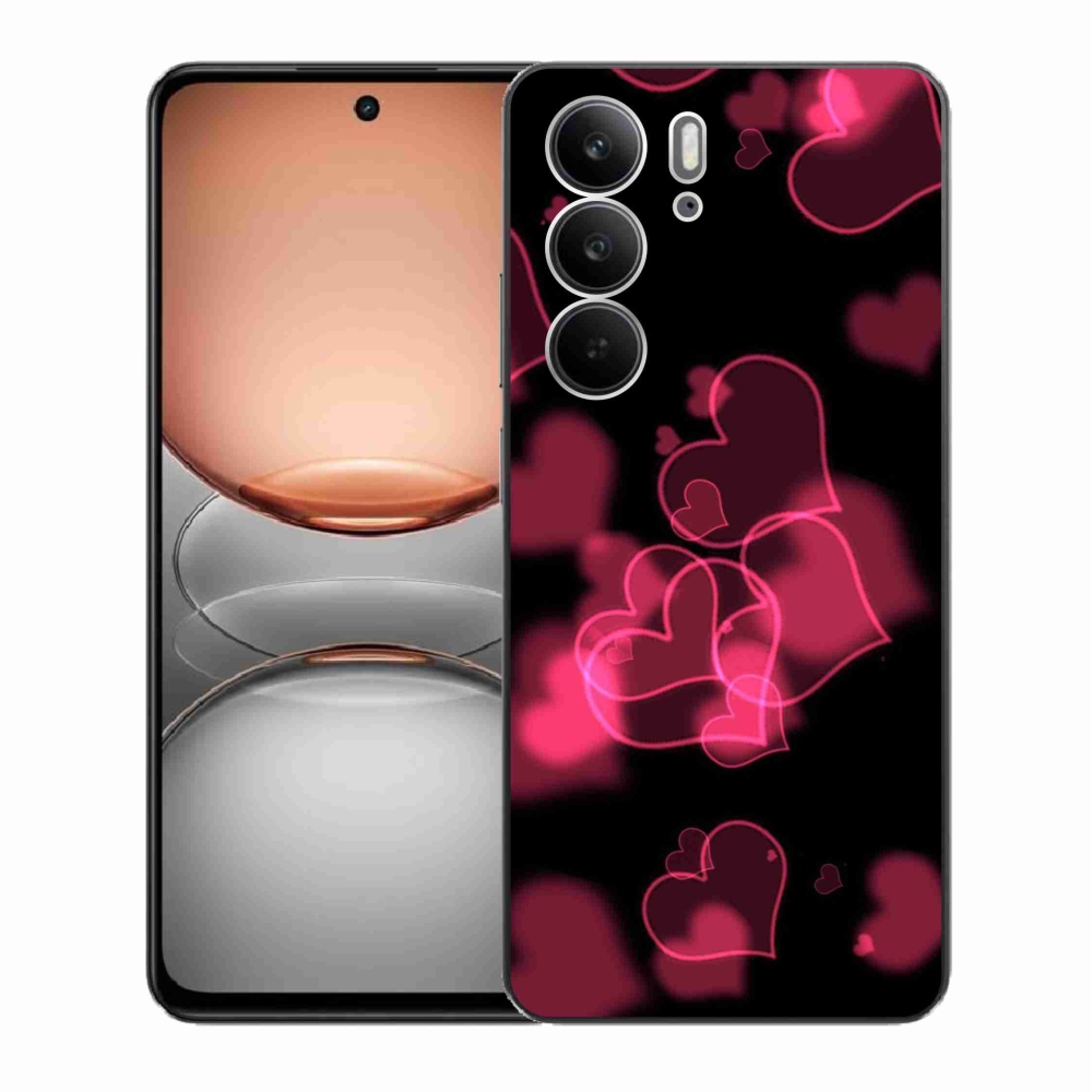 Gélový kryt mmCase na Realme C75 - červená srdiečka
