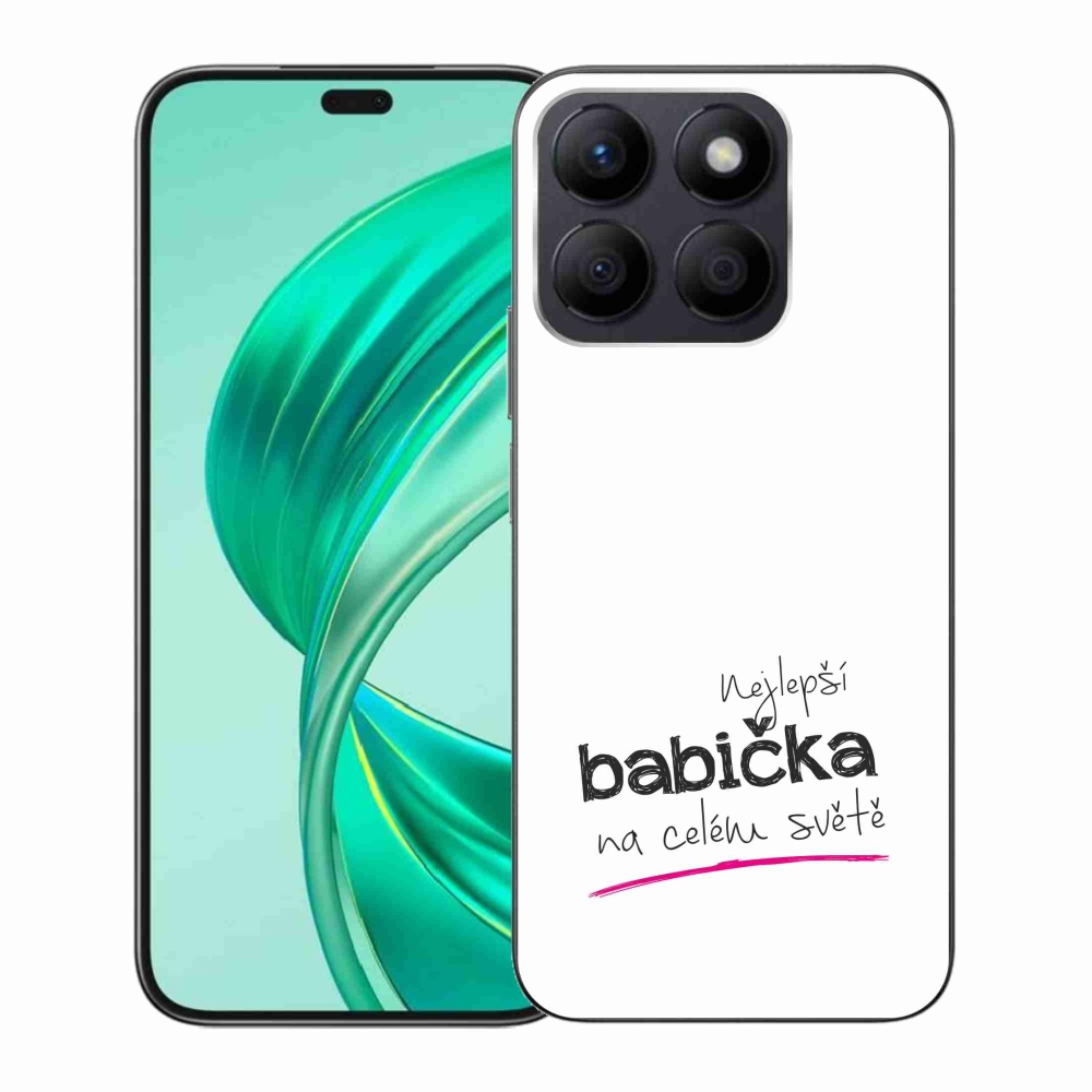 Gélový kryt mmCase na Honor X8b - najlepšia babička 4 biele pozadie