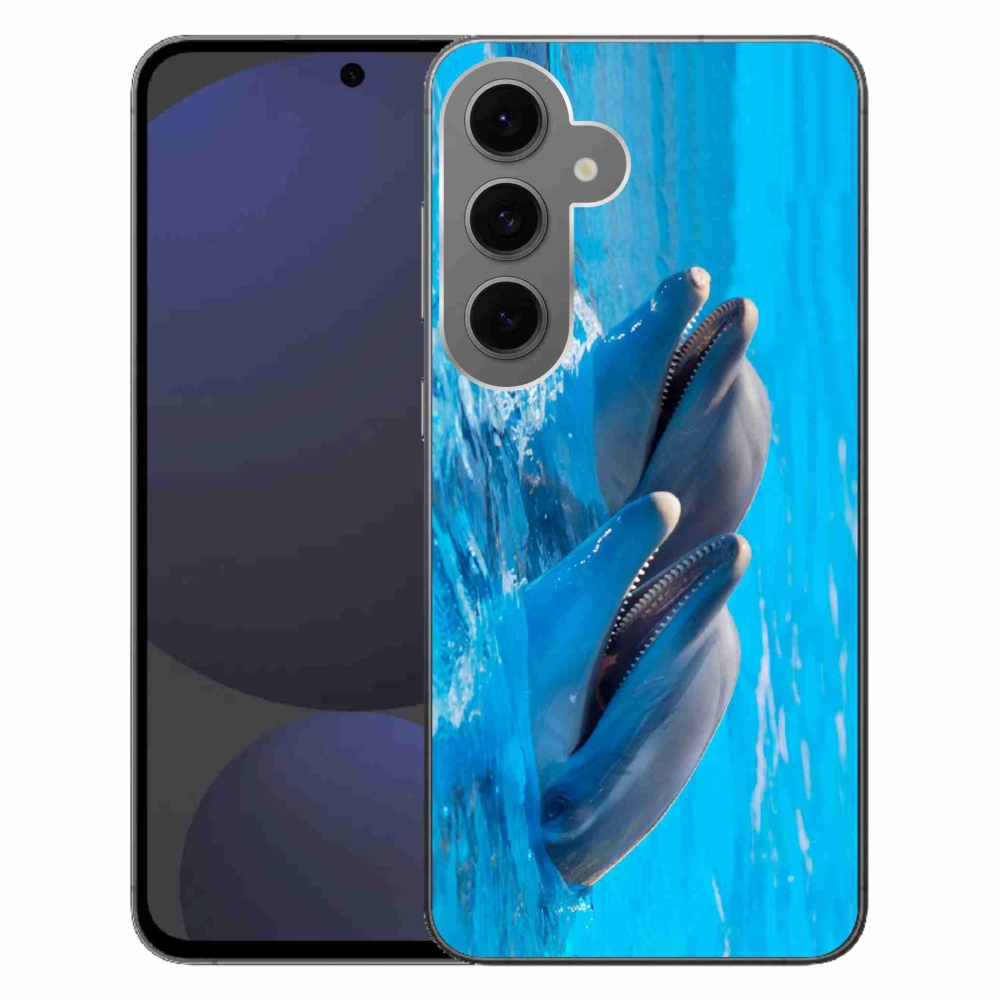 Gélový kryt mmCase na Samsung Galaxy S24 FE - delfíny