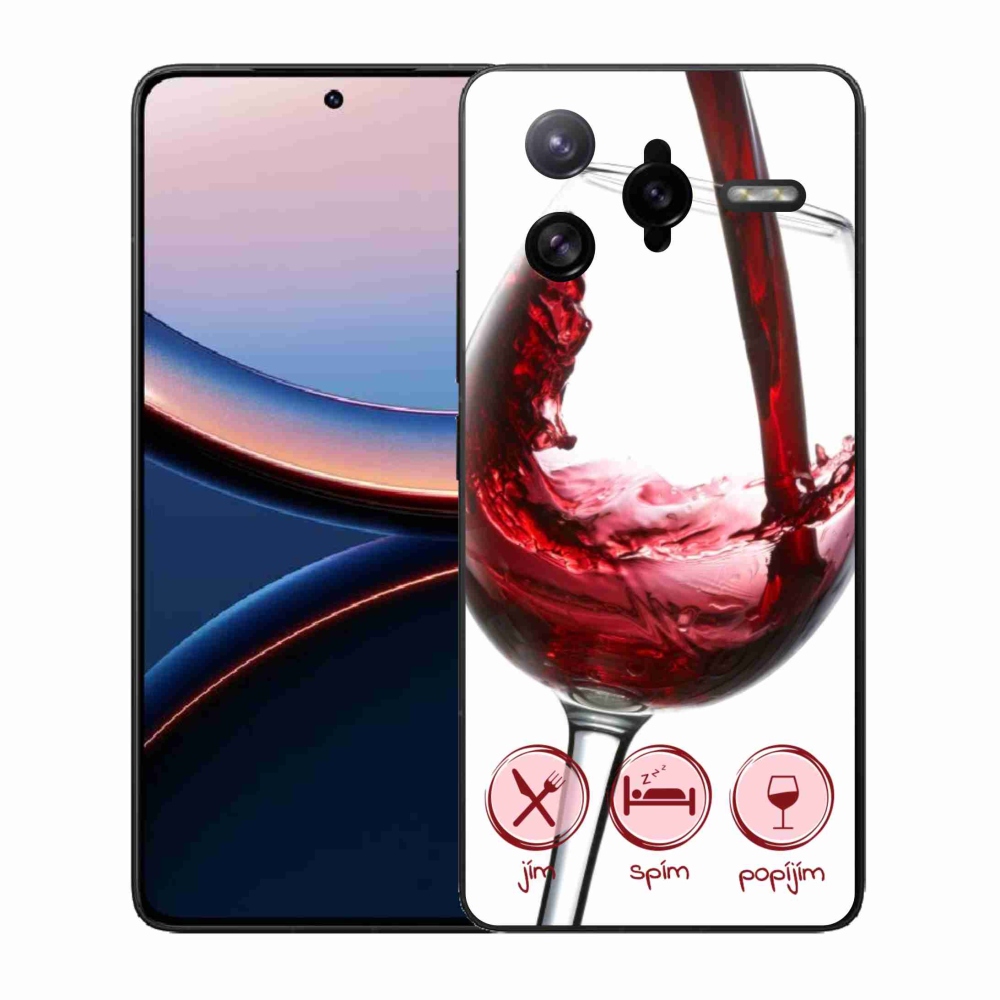 Gélový kryt mmCase na Xiaomi Poco F7 Ultra - pohár vína červené