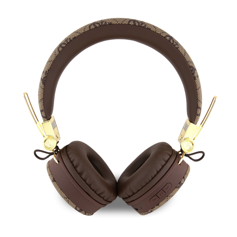 Guess PU Leather 4G Metal Logo BT5.3 Stereo Headphone Brown