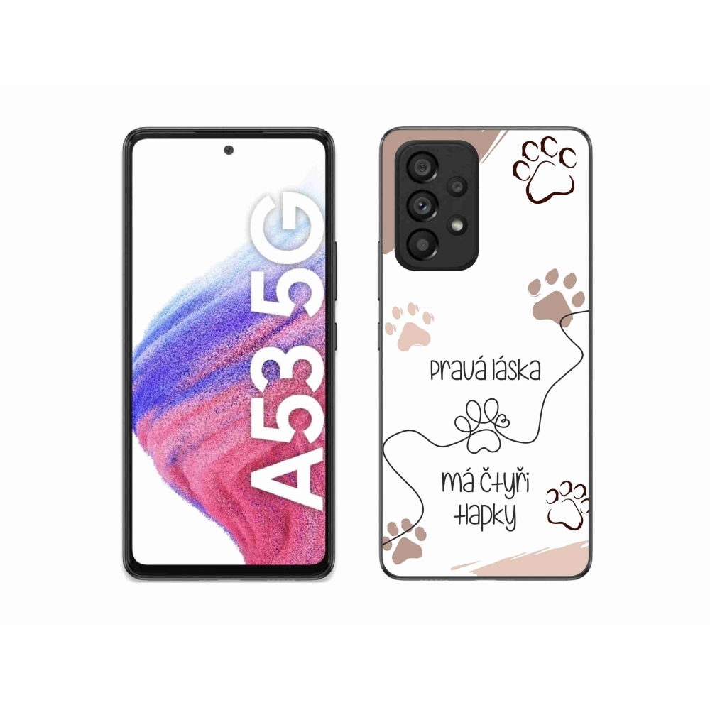 Gélový kryt mmCase na Samsung Galaxy A53 5G - psí motív 1 biele pozadie