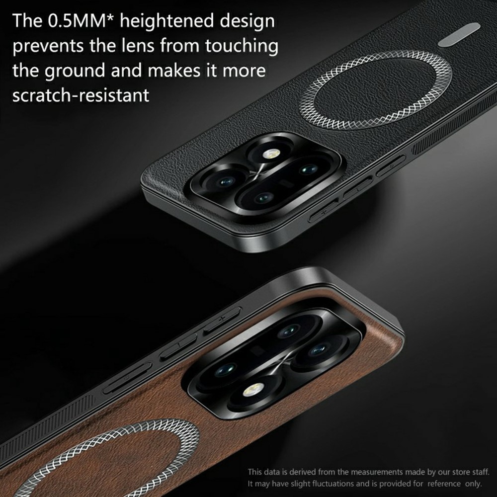 Equip gélový obal s umelou kožou a MagSafe na OnePlus 15 5G - čierny