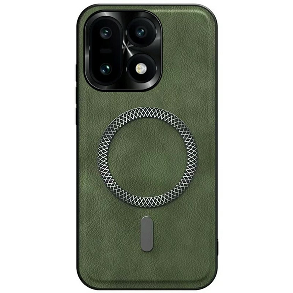 Equip gélový obal s umelou kožou a MagSafe na OnePlus 15 5G - zelený