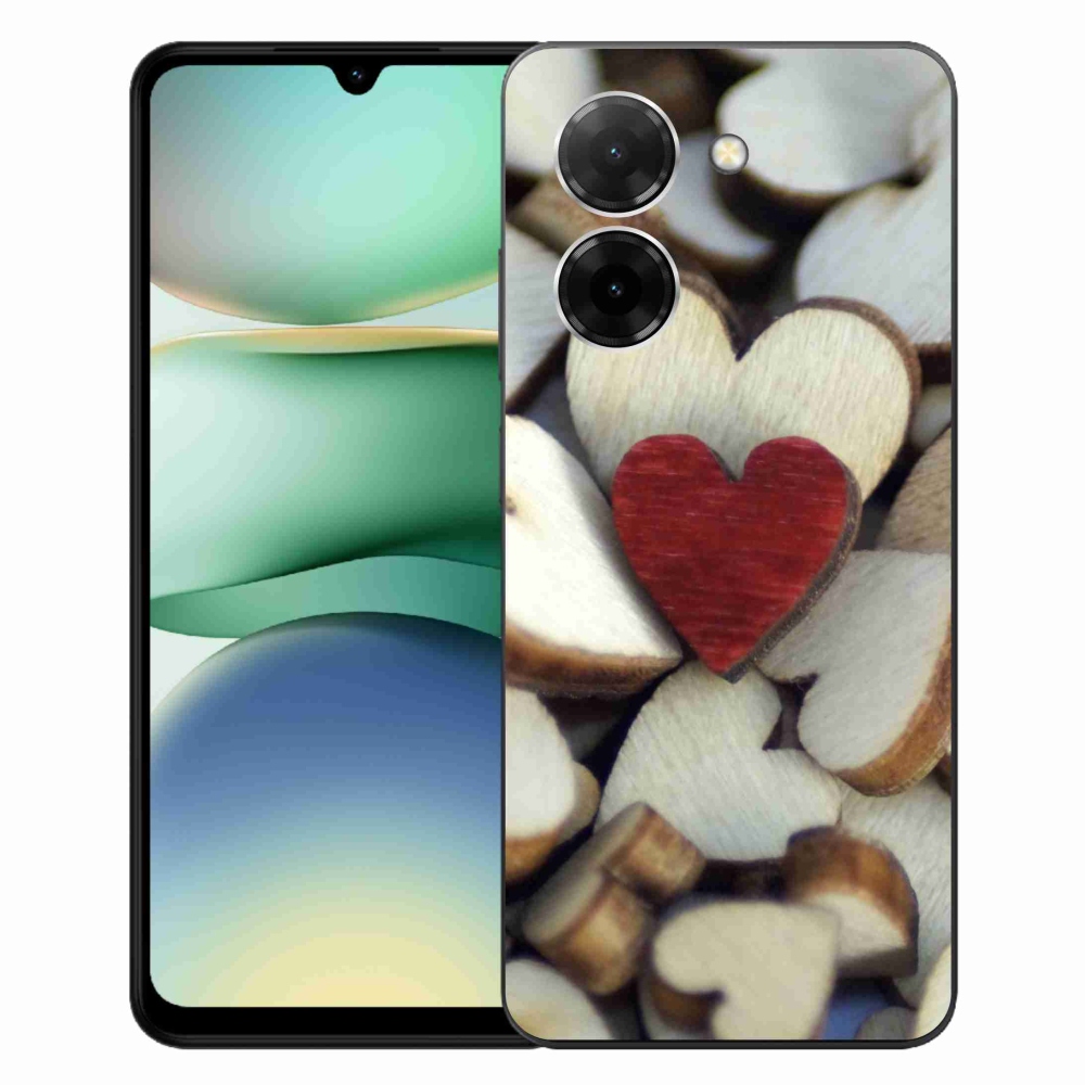 Gélový kryt mmCase na Xiaomi Redmi A5 (173.45x79.35x8.45mm) - gravírované červené srdce