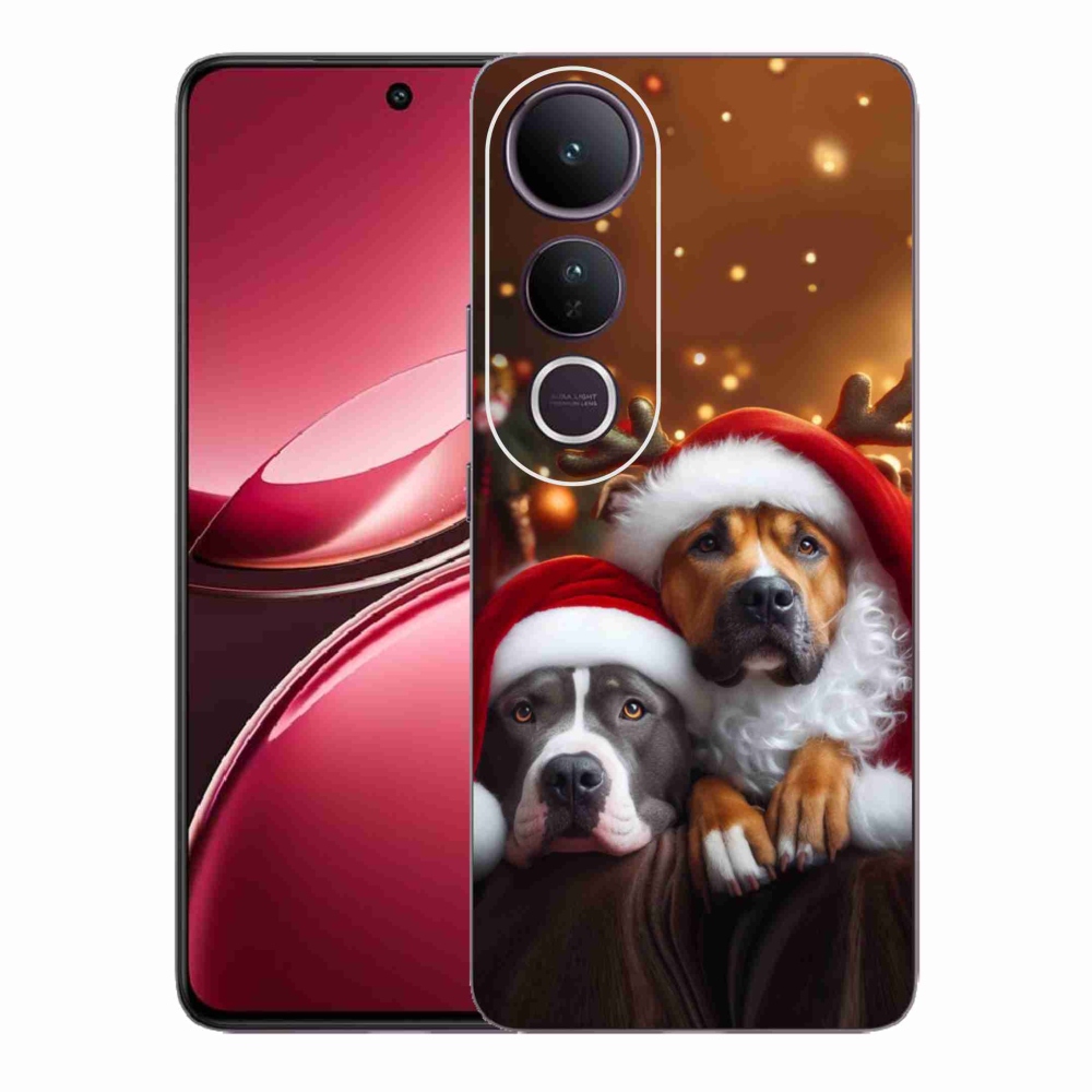 Gélový kryt mmCase na Vivo V50 Lite 4G/5G - vianočné psy