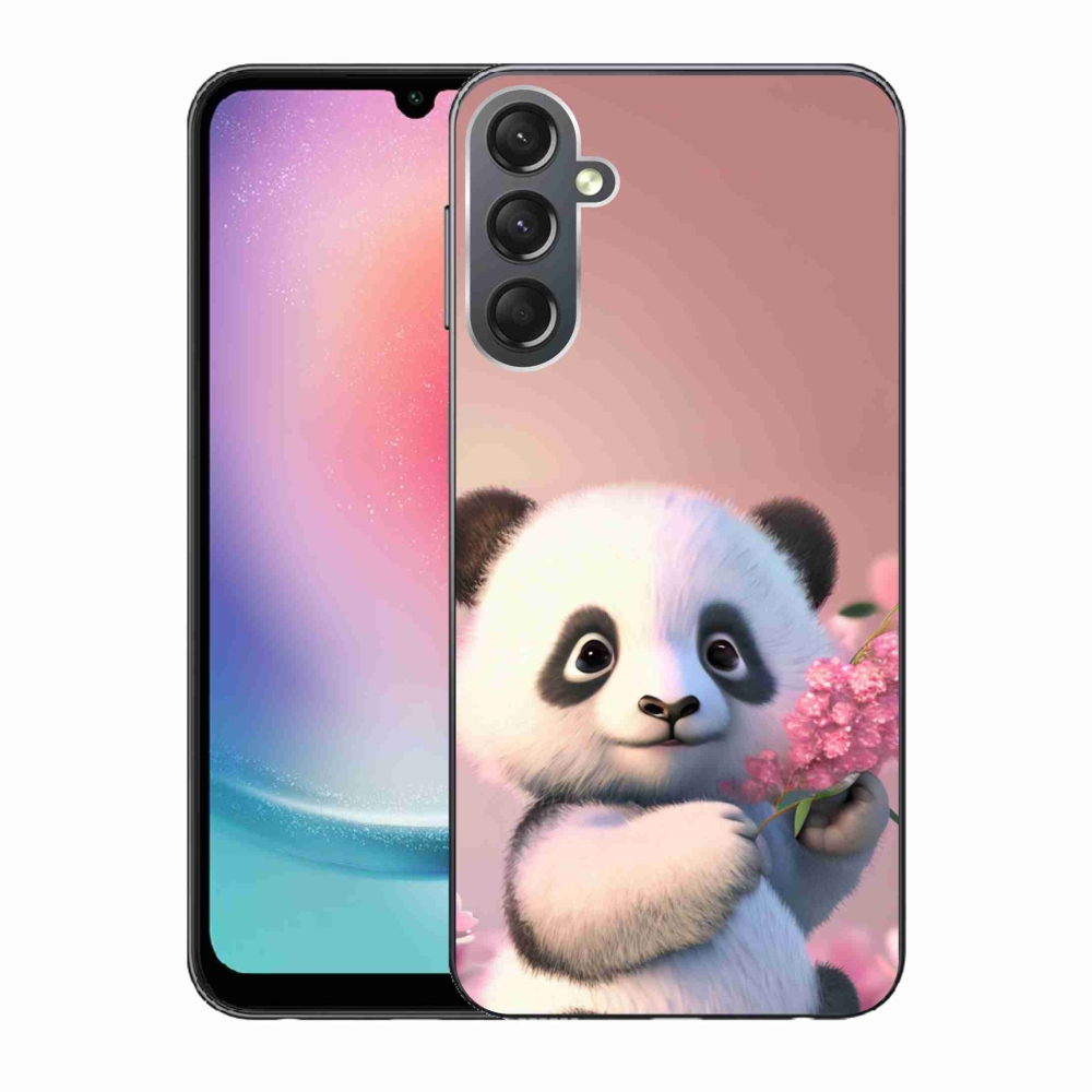 Gélový kryt mmCase na Samsung Galaxy A24 - roztomilá panda