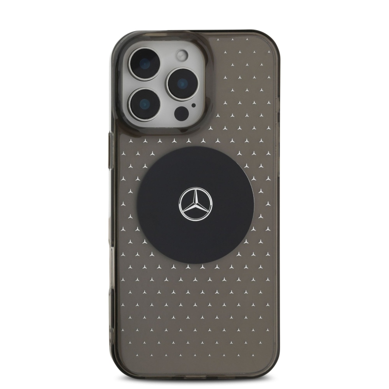 Mercedes PC/TPU Star Pattern MagSafe Zadný Kryt pre iPhone 16 Pro Black