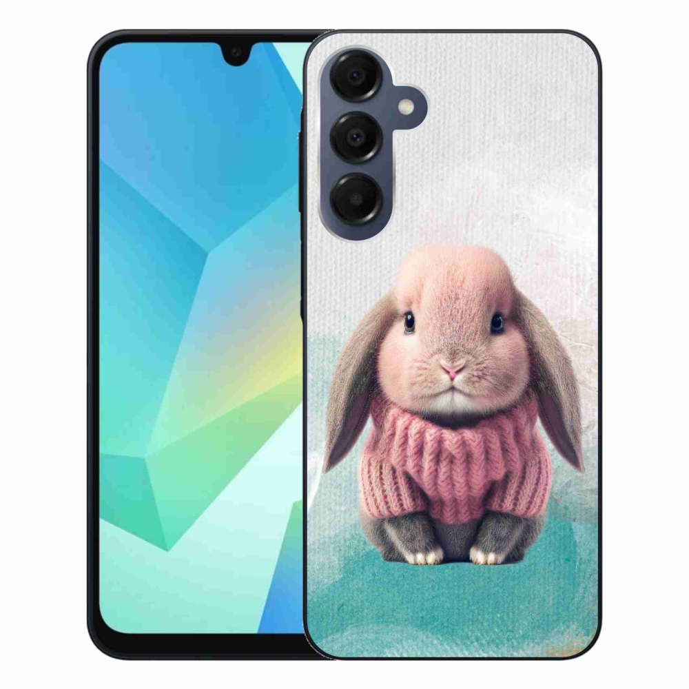 Gélový kryt mmCase na Samsung Galaxy A16 4G/5G - zajačik vo svetri