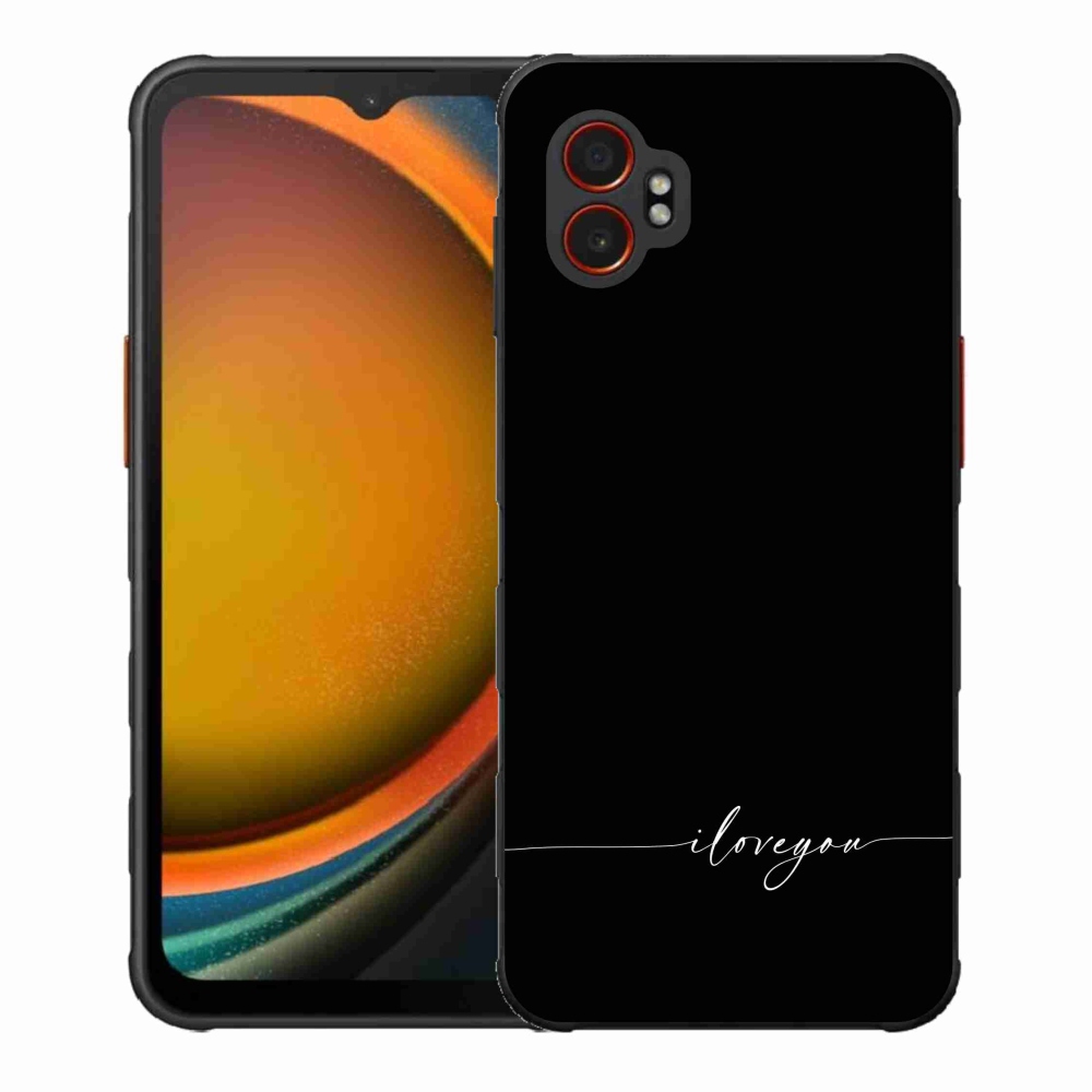 Gélový kryt mmCase na Samsung Galaxy Xcover 7 Pro - I love you čierne pozadie