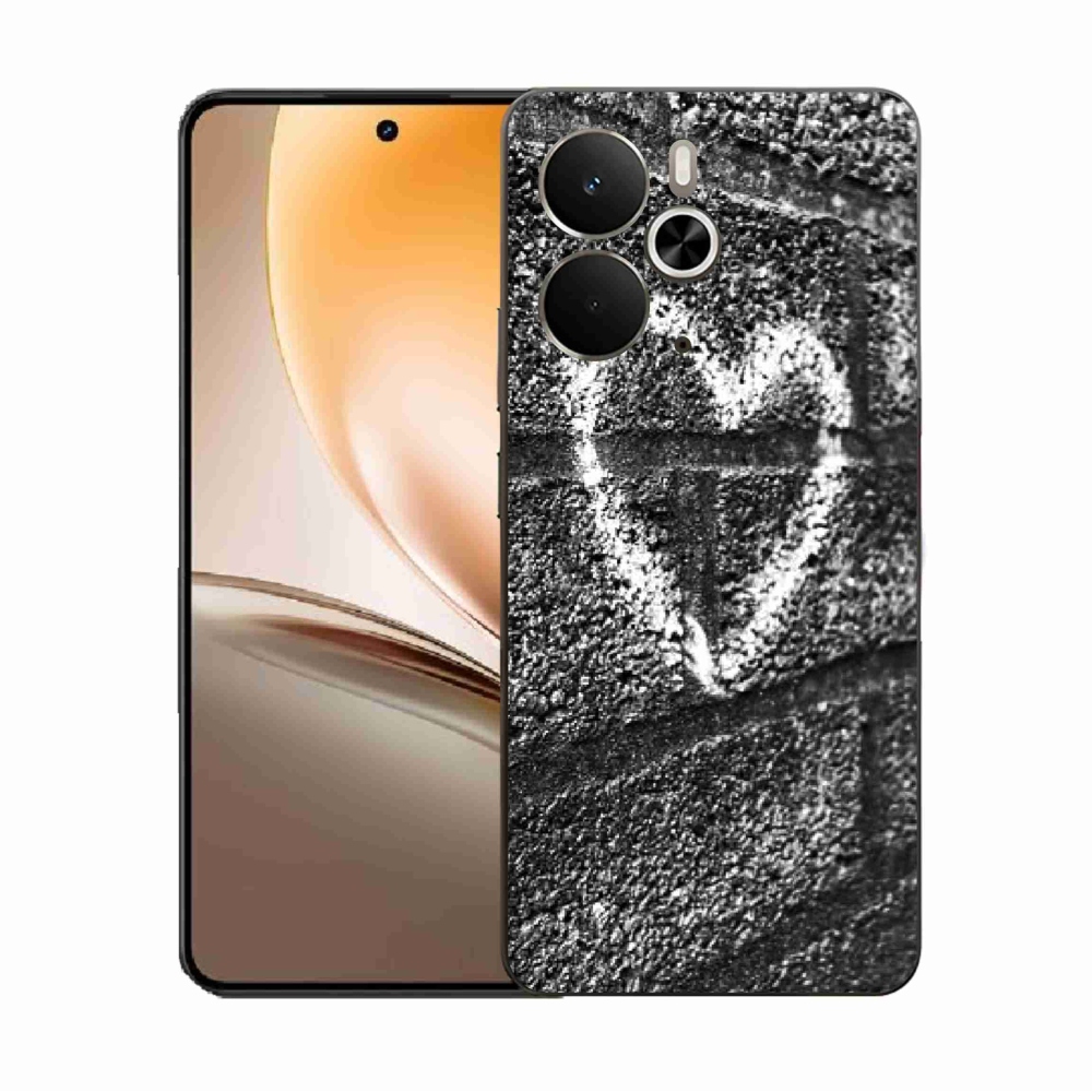 Gélový kryt mmCase na Realme 14 5G - srdce na stene