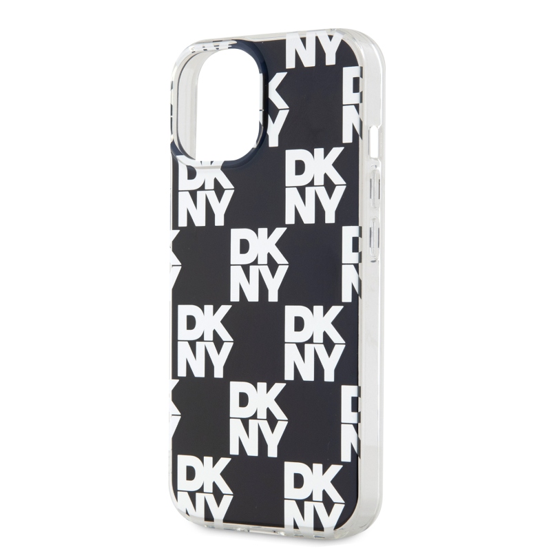 DKNY PC/TPU Checkered Pattern Zadný Kryt pre iPhone 14 Black