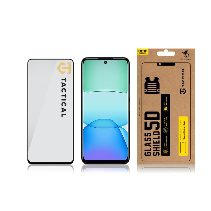 Tactical Glass Shield 5D sklo pre Xiaomi Redmi 13 4G Black