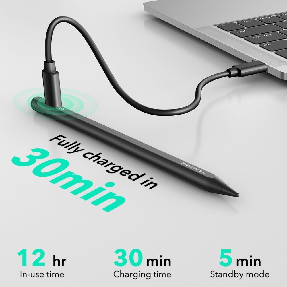 ESR Geo Digital stylus pero pre iPad - čierne