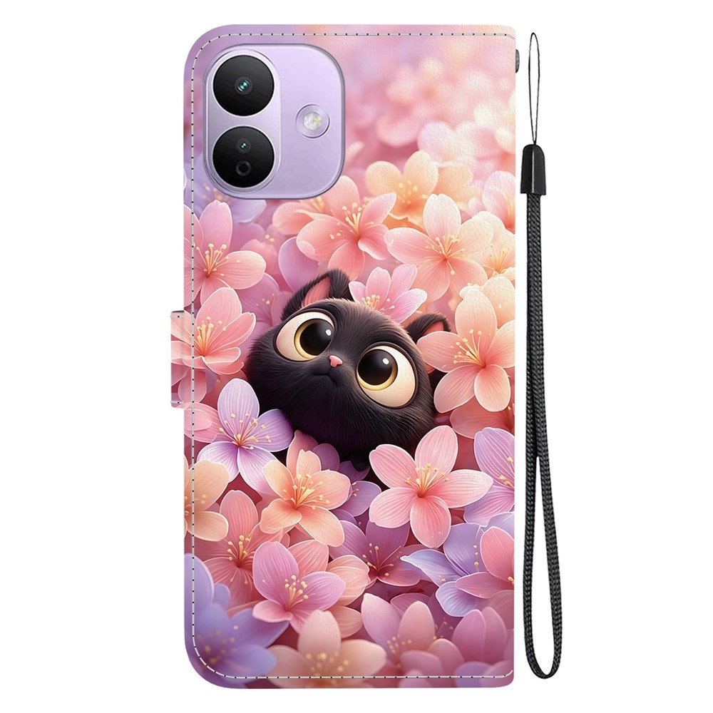 Essent knižkové puzdro na Xiaomi Redmi Note 17 Pro 5G - mačka a kvety