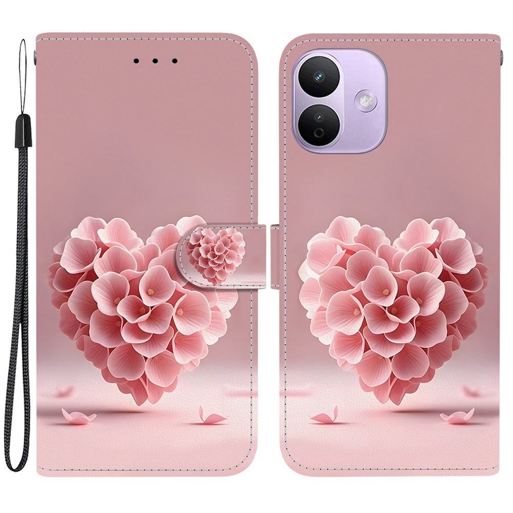 Essent knižkové puzdro na Xiaomi Redmi Note 17 Pro 5G - srdce z kvetov