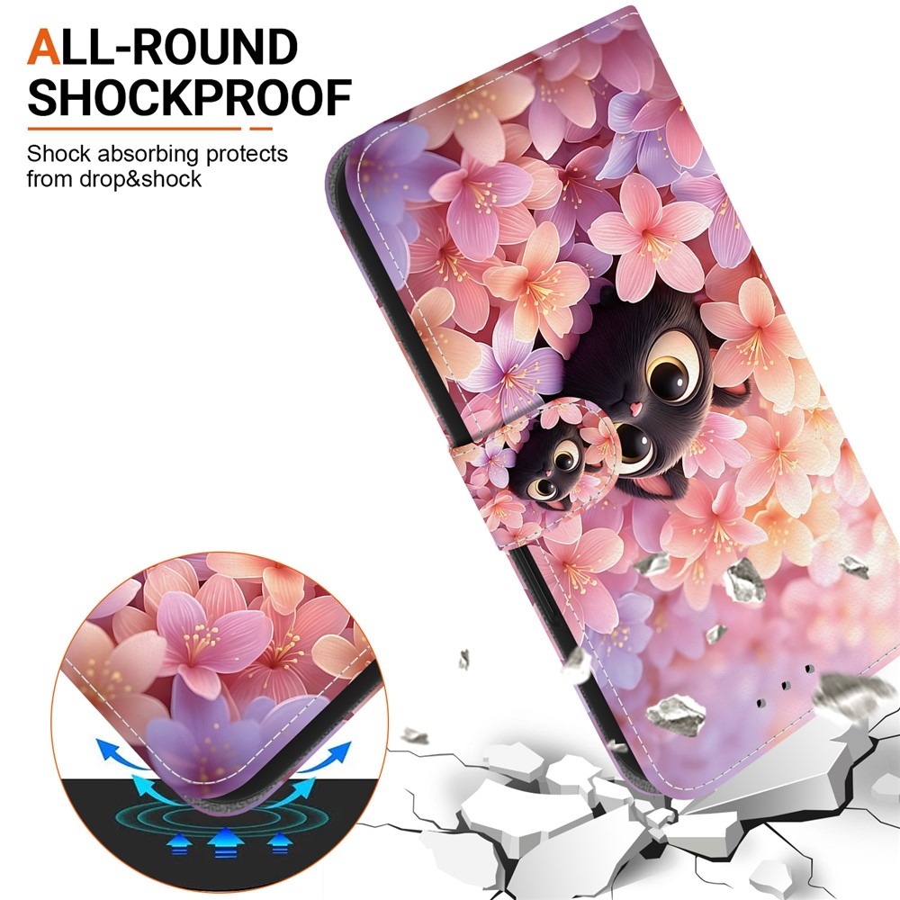 Essent knižkové púzdro na Xiaomi Redmi Note 17 Pro Max 5G - mačka a kvety