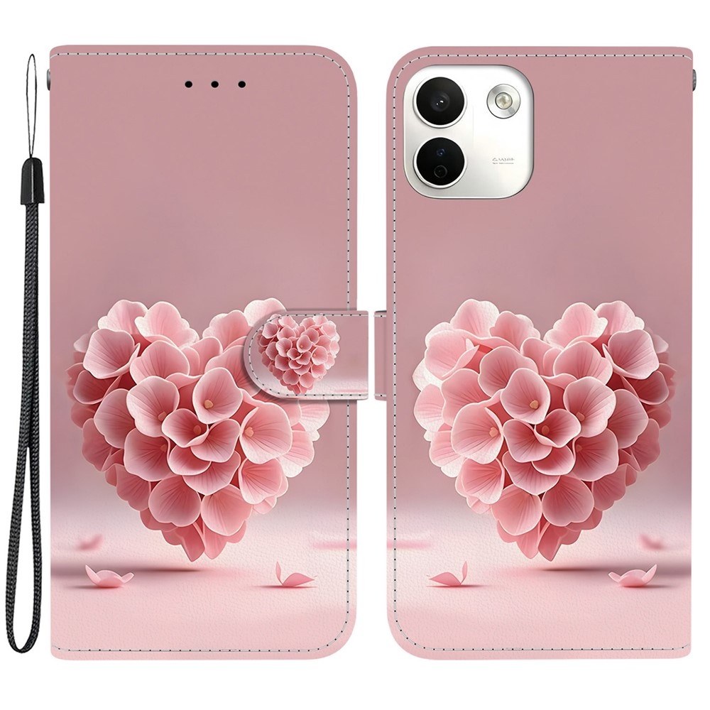 Essent knižkové puzdro na Xiaomi Redmi Note 17 Pro Max 5G - srdce z kvetov